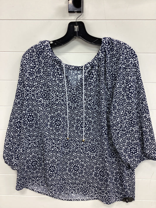 Top Ls By Croft And Barrow In Blue, Size:1X