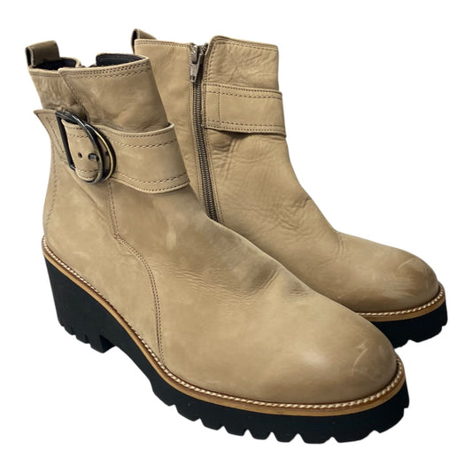 Boots Ankle Heels By Paul Green In Tan, Size:7