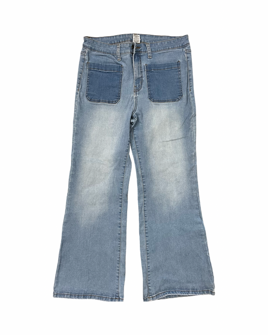 Jeans Straight By Time And Tru In Blue Denim, Size:14