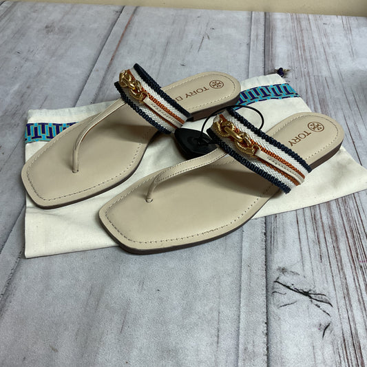 Sandals Designer By Tory Burch In Cream, Size:8.5