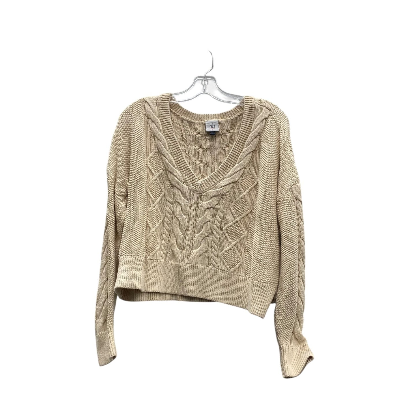 Sweater By Cabi In Tan, Size:M