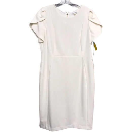 Dress Casual Short By Calvin Klein In White, Size:L