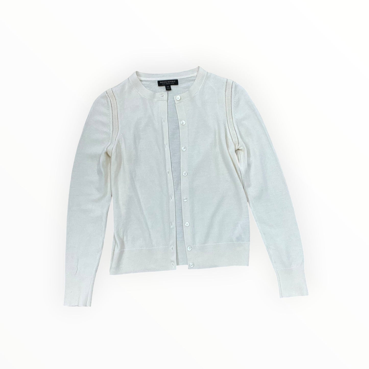 Cardigan By Banana Republic In Cream, Size:Xs