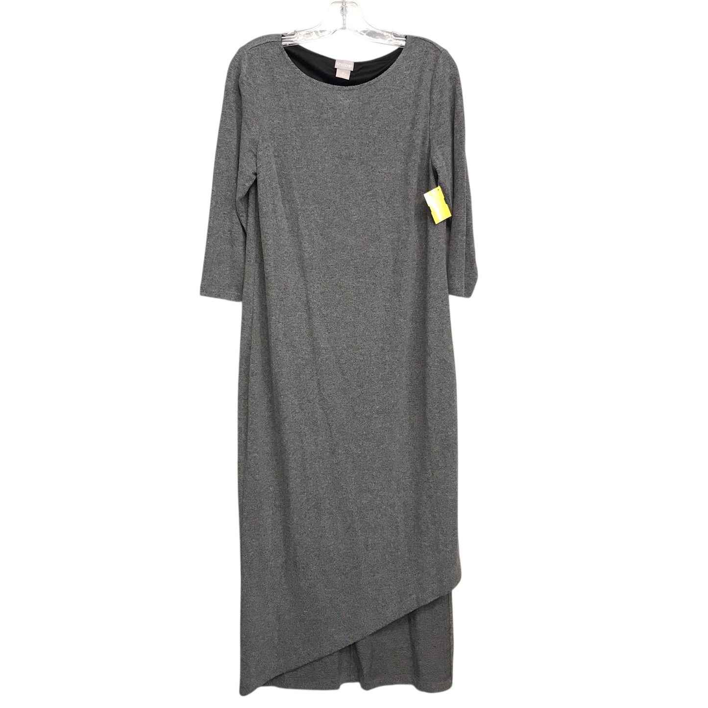 Dress Casual Midi By Chicos In Grey, Size:S