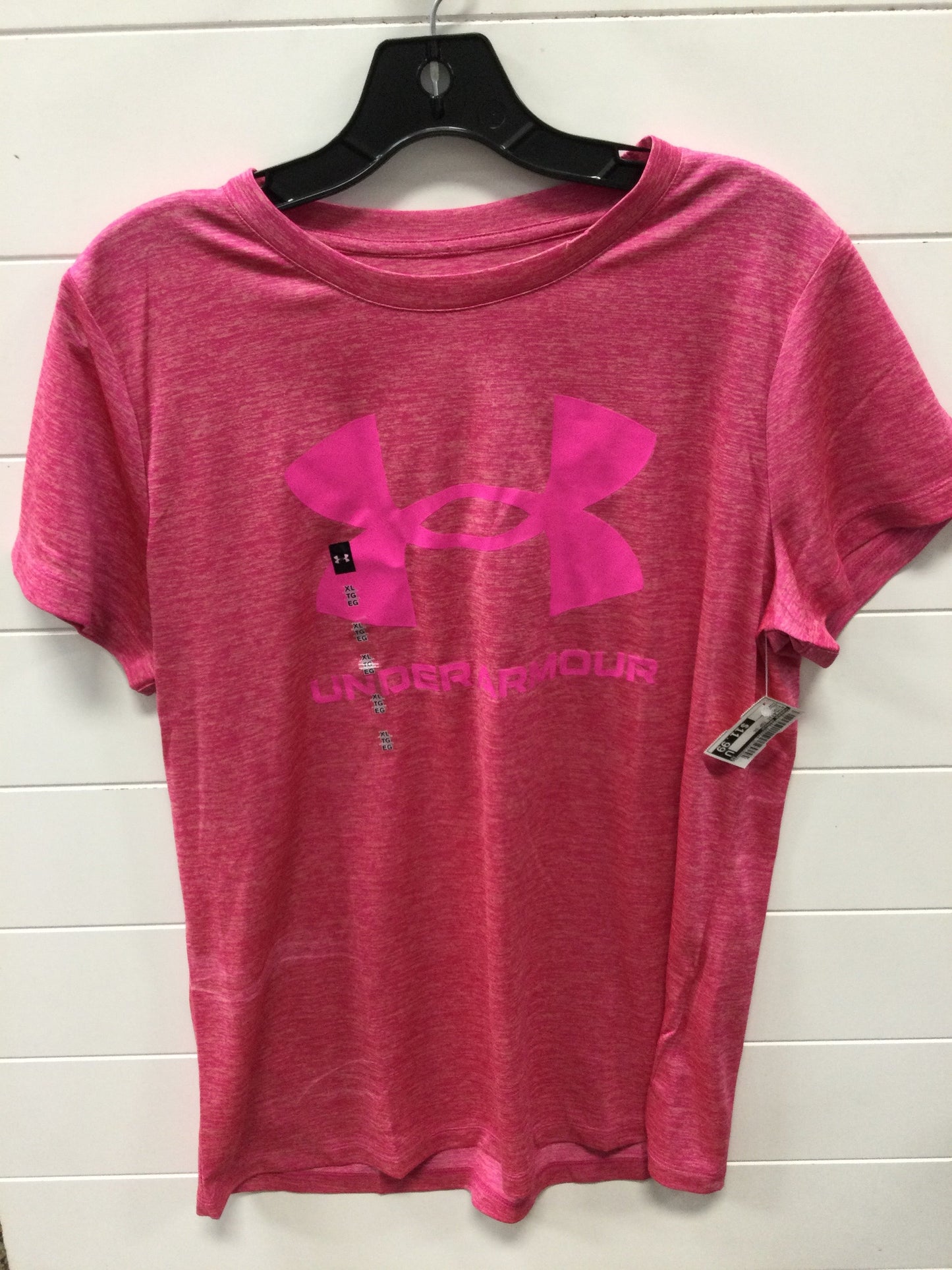 Athletic Top Ss By Under Armour In Pink, Size:Xl