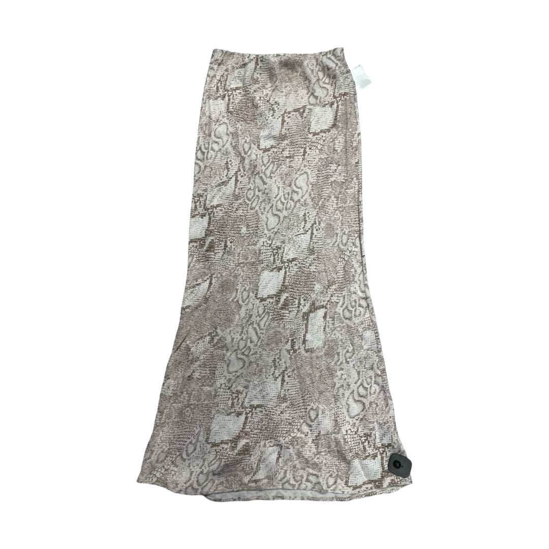 Skirt Maxi By Anthropologie In Tan & White, Size:Xs