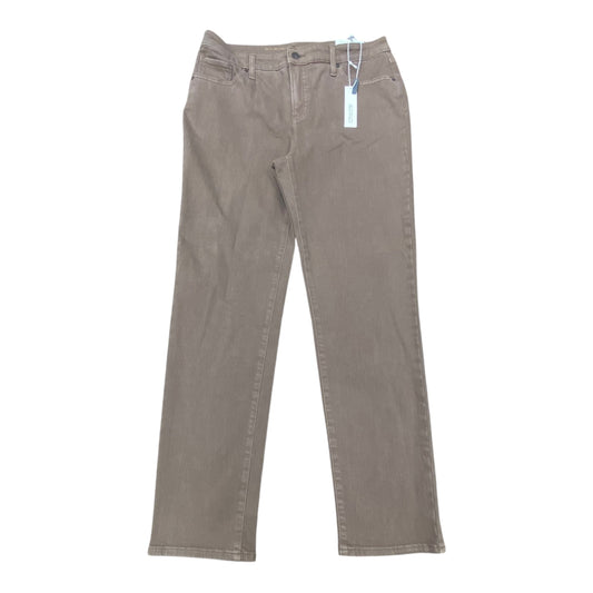 Jeans Straight By Chicos In Brown Denim, Size:10