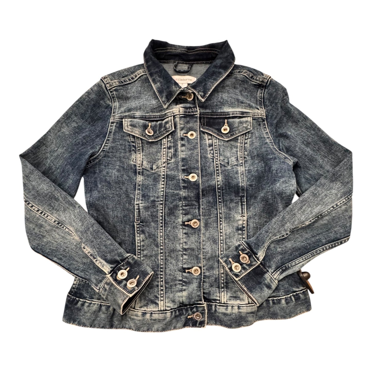 Jacket Denim By Liz Claiborne In Blue Denim, Size:S