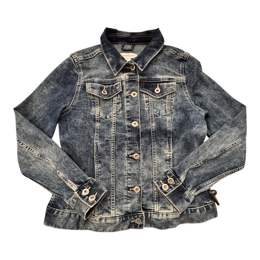 Jacket Denim By Liz Claiborne In Blue Denim, Size:S