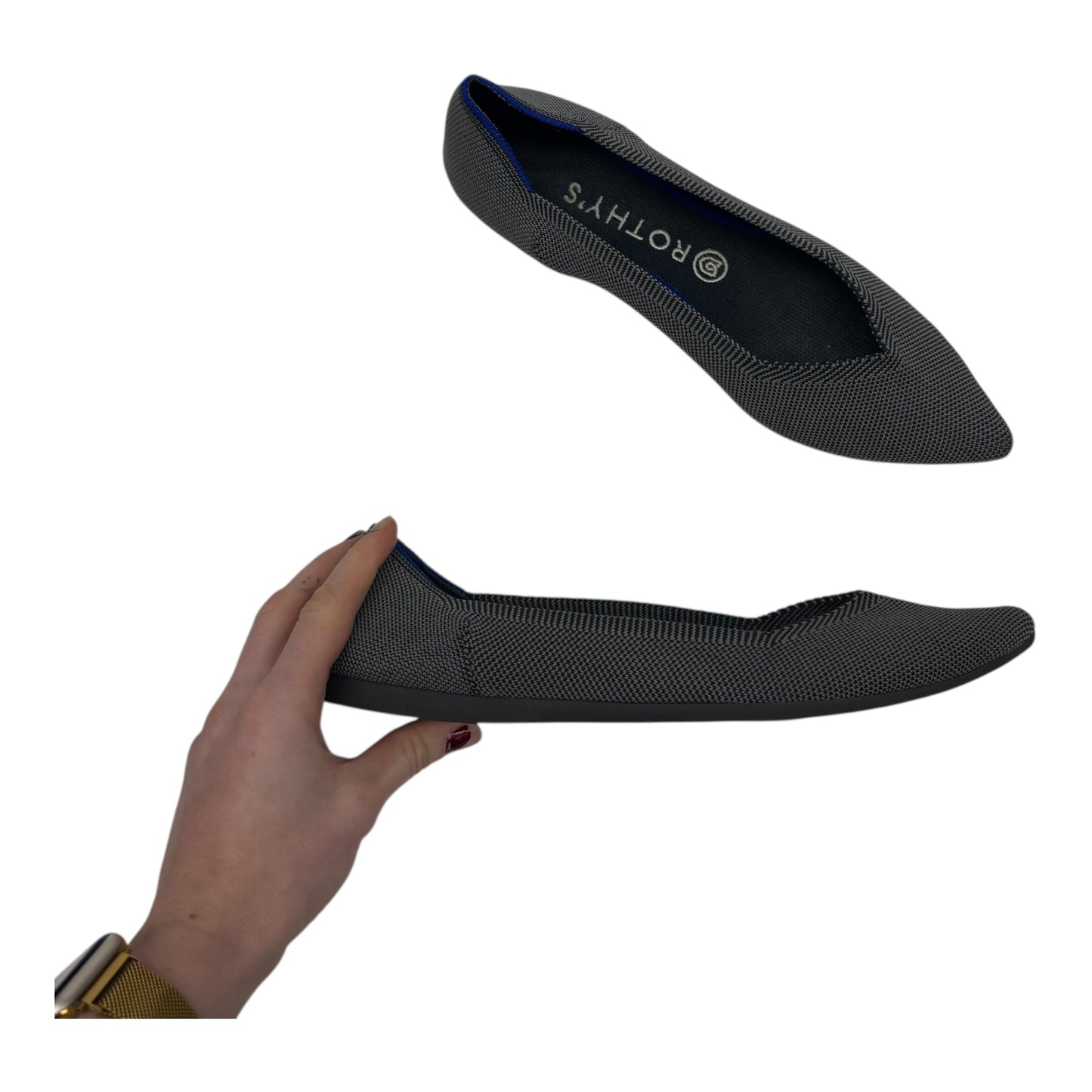 Shoes Flats By Rothys In Grey, Size:9.5