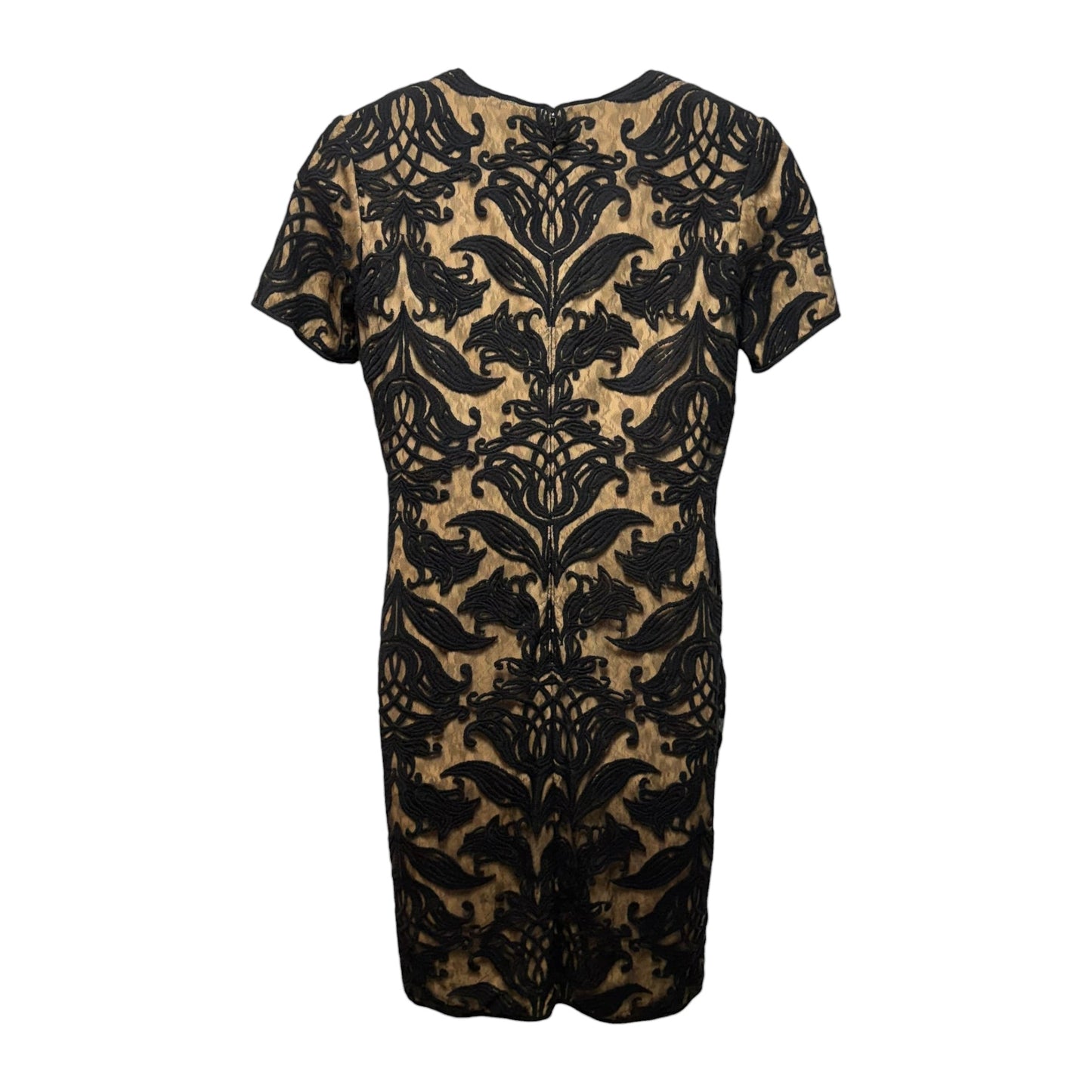 Dress Party Midi By Tadashi Shoji In Black & Cream, Size: Xl ESTIMATED