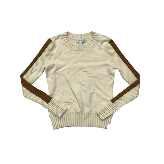 Sweater By Evereve In Brown & Cream, Size:Xs