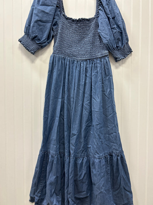 Dress Casual Maxi By Inc In Blue Denim, Size:M