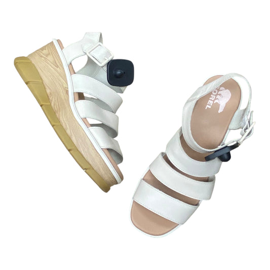 Sandals Designer By Sorel In Cream & Tan, Size:8.5