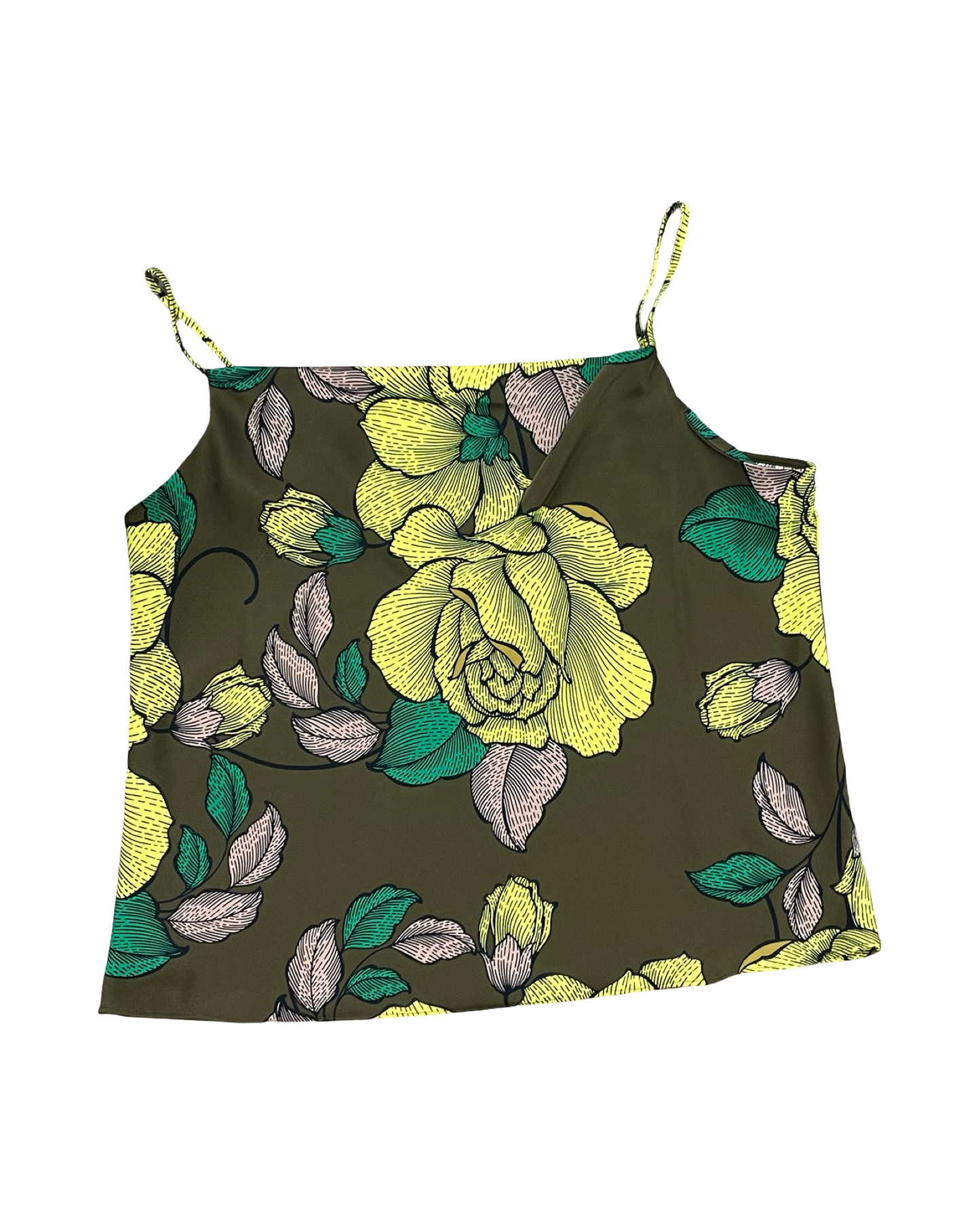 Top Cami By Worthington In Brown & Yellow, Size:1X