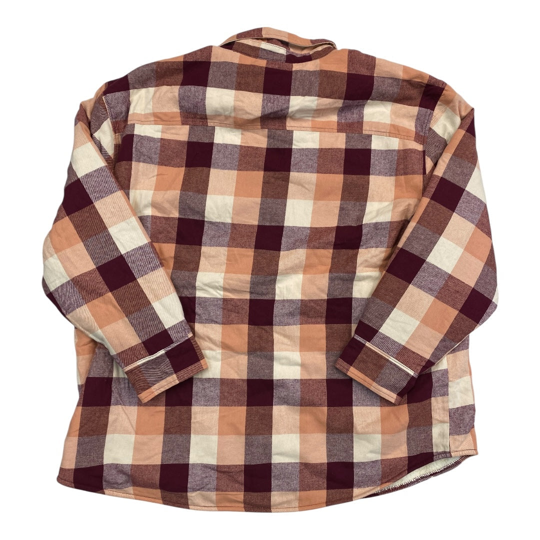 Jacket Other By Natural Reflections In Plaid Pattern, Size:Xxl