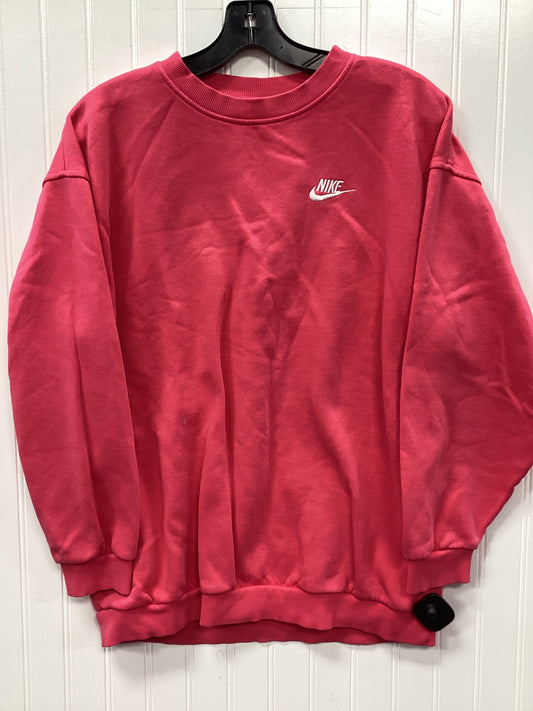Athletic Sweatshirt Crewneck By Nike Apparel In Pink, Size:Xl