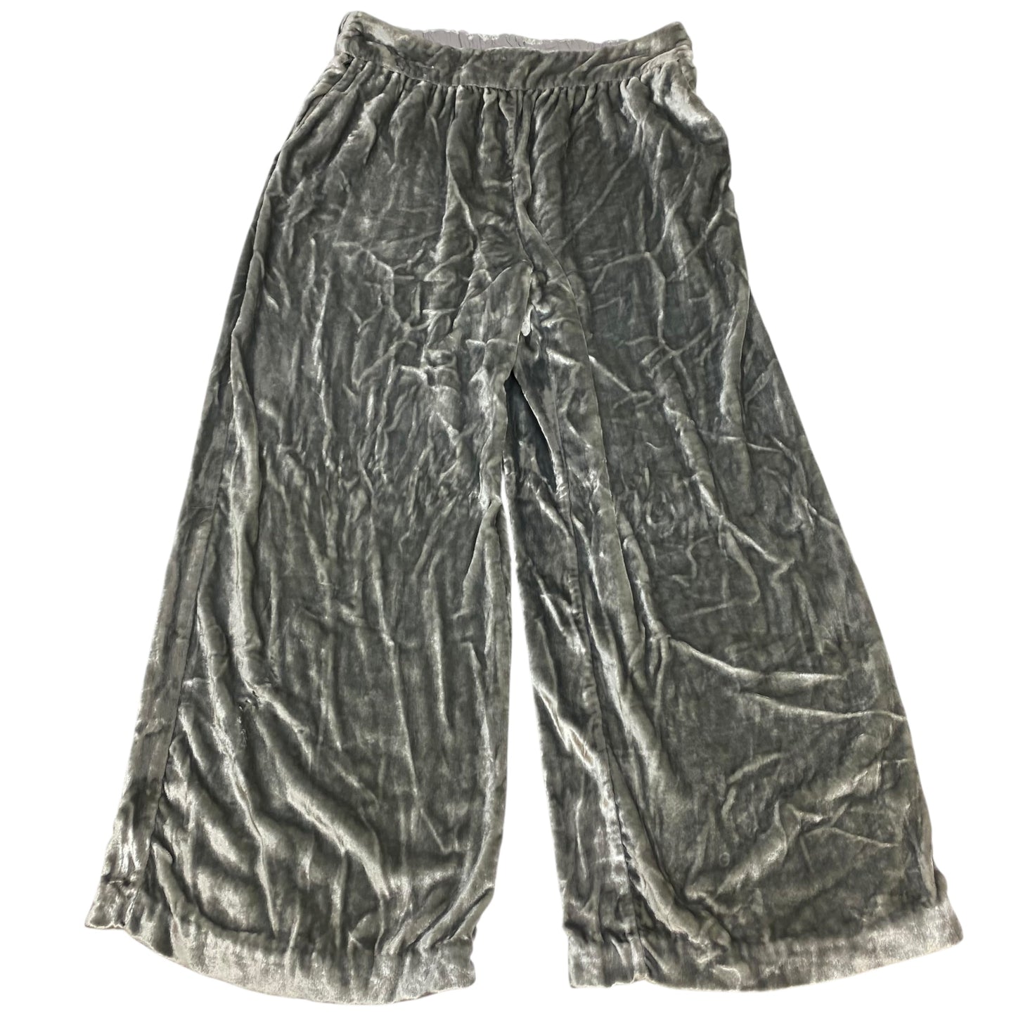 Pants Wide Leg By Maeve In Silver, Size:L