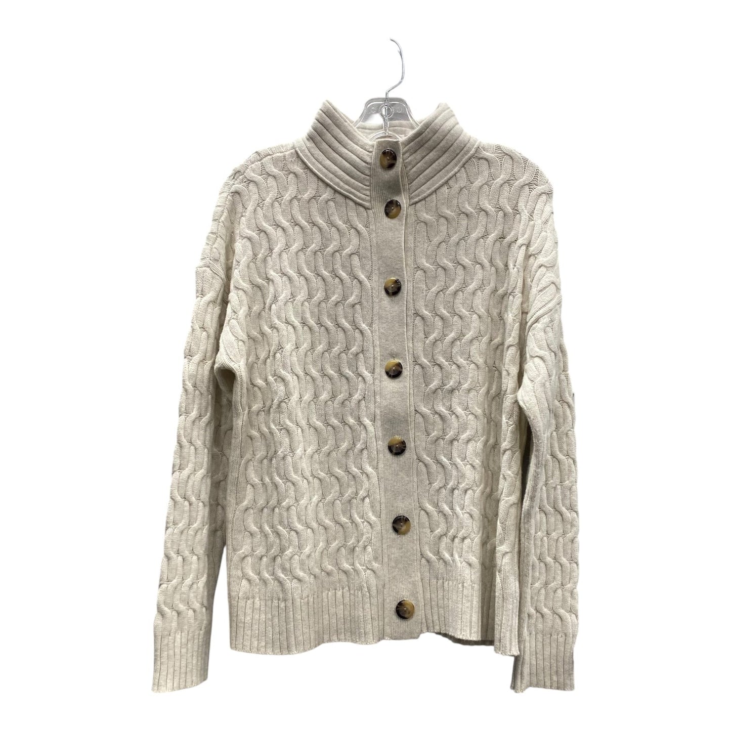 Sweater Cardigan By J. Jill In Tan, Size:M