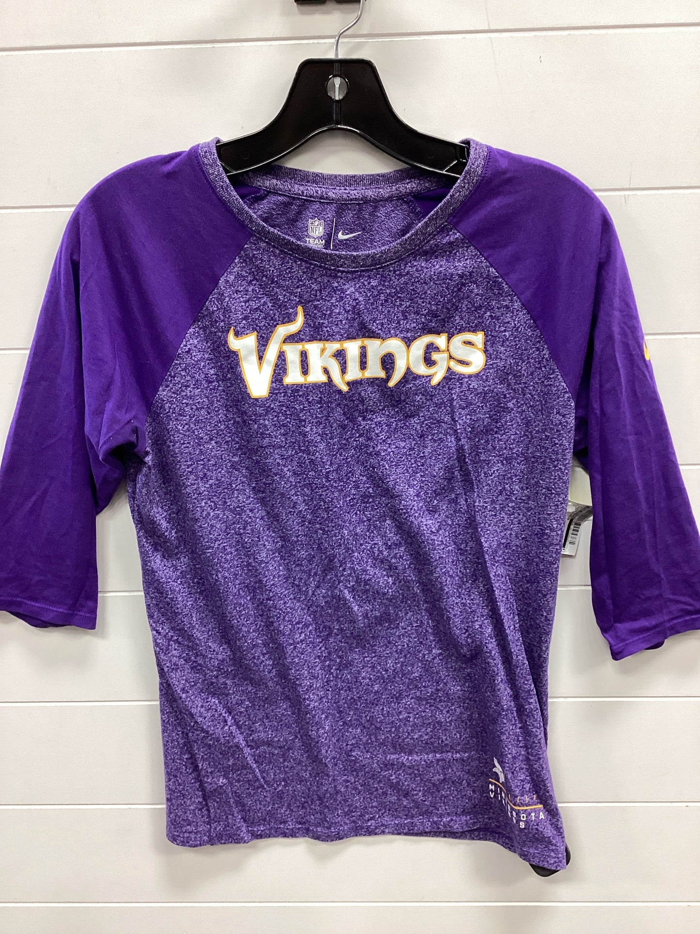 Top 3/4 Sleeve By Nike Apparel In Purple, Size:M