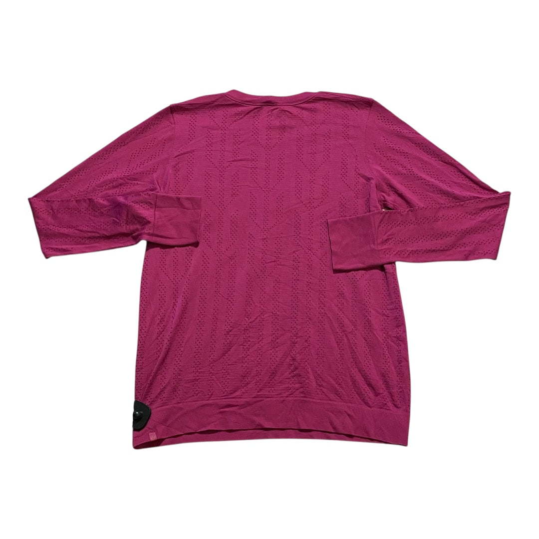 Athletic Top Ls Crewneck By Lululemon In Pink, Size:8