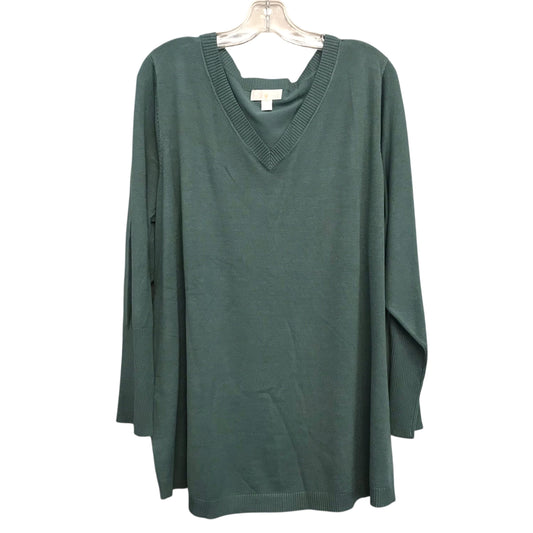 Sweater By Belle By Kim Gravel In Green, Size:2X