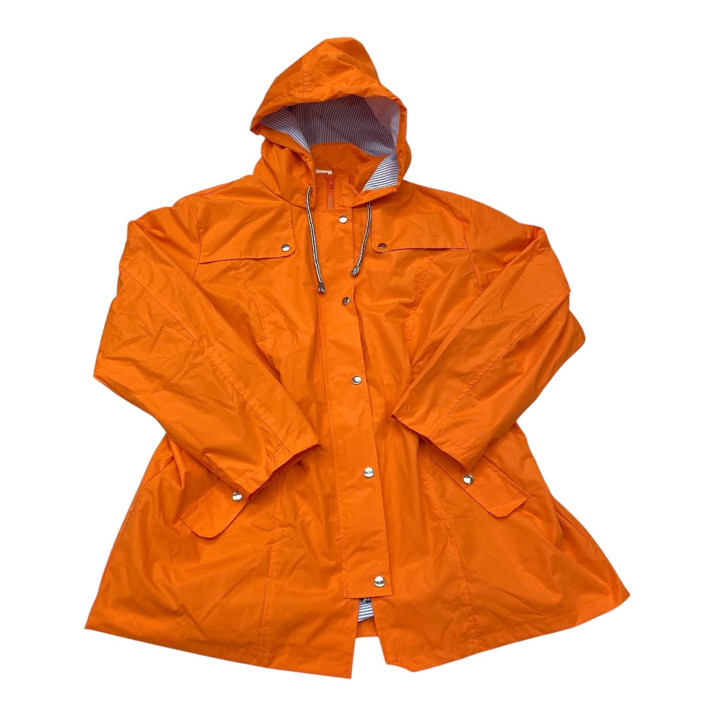 Jacket Windbreaker By Clothes Mentor In Orange, Size:2X