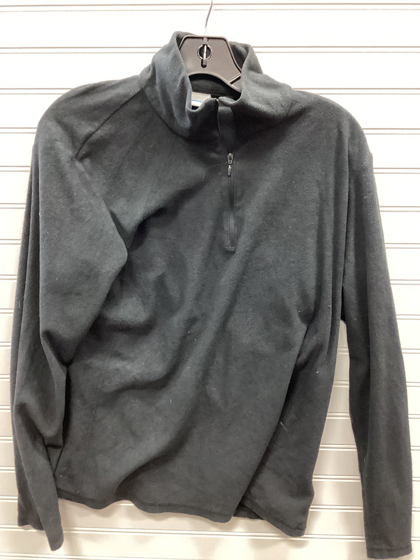 Athletic Top Ls Collar By Columbia In Black, Size:Xl