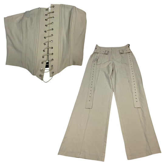 Pants Set 2Pc By Fashion Nova In Tan, Size:M