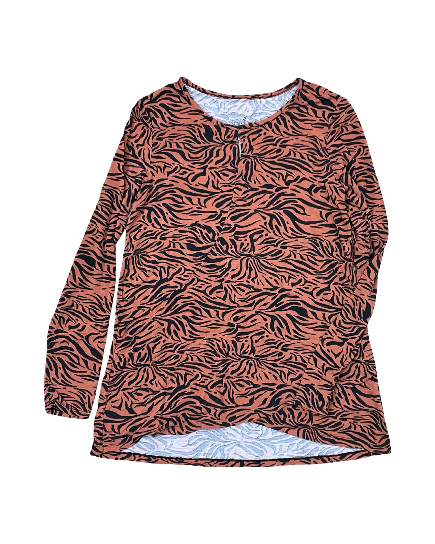 Top Ls By Cuddl Duds In Animal Print, Size:Xs