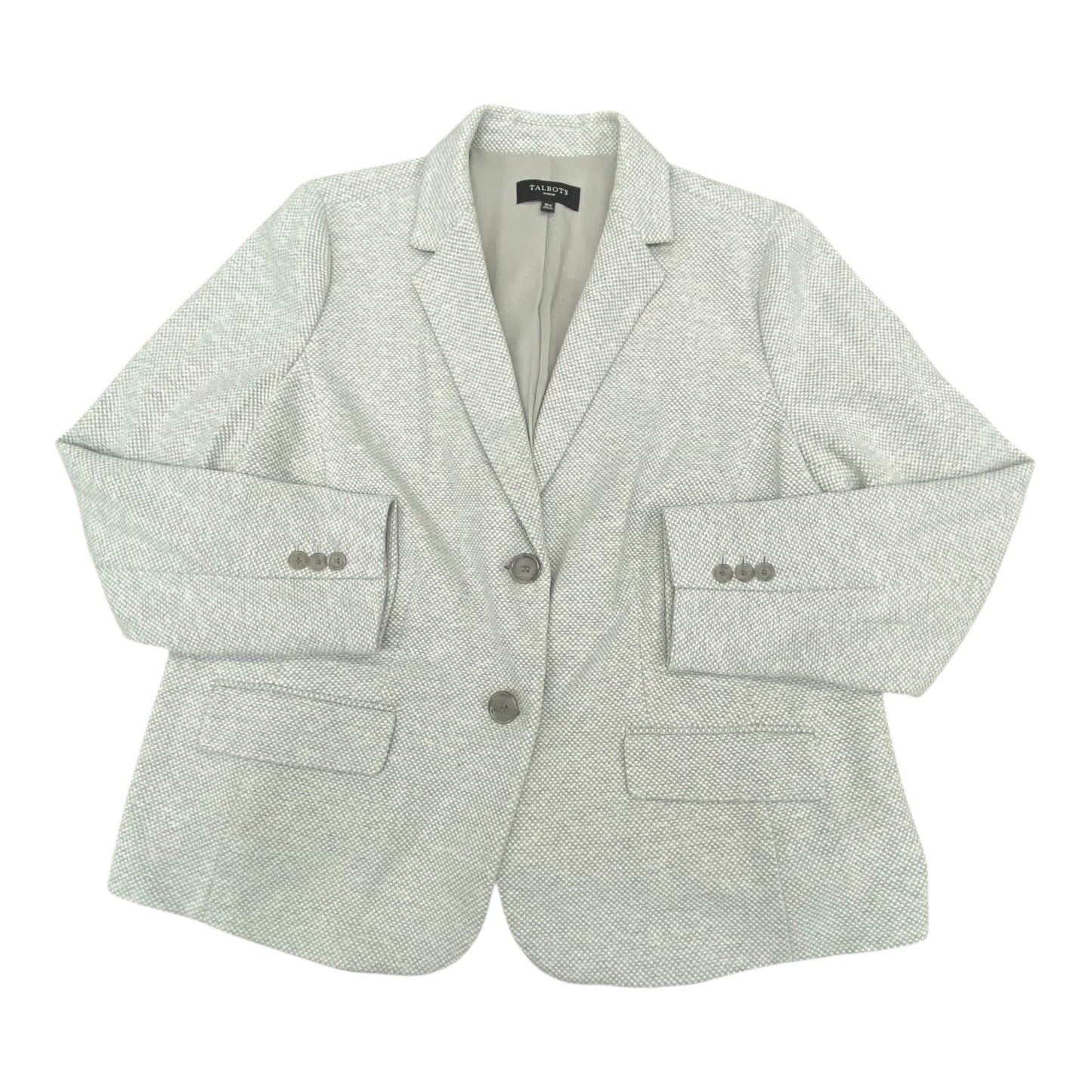 Blazer By Talbots In Grey & White, Size:16