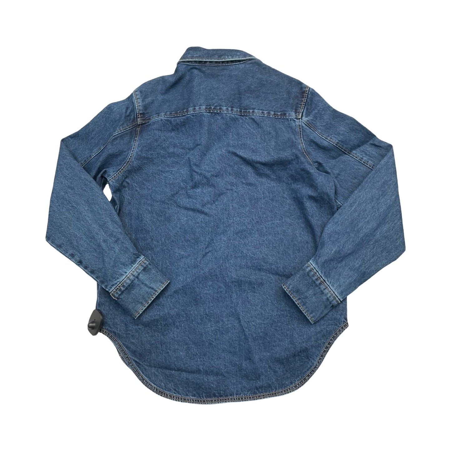 Jacket Shirt By H&M In Blue Denim, Size:S