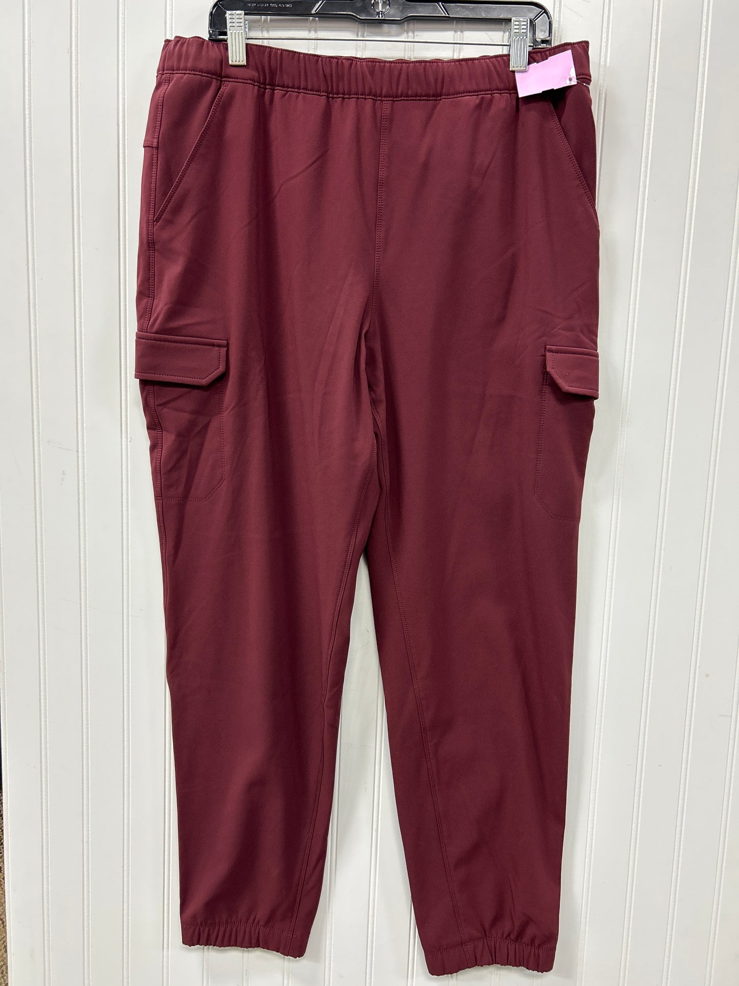 Athletic Pants By Eddie Bauer In Maroon, Size:14