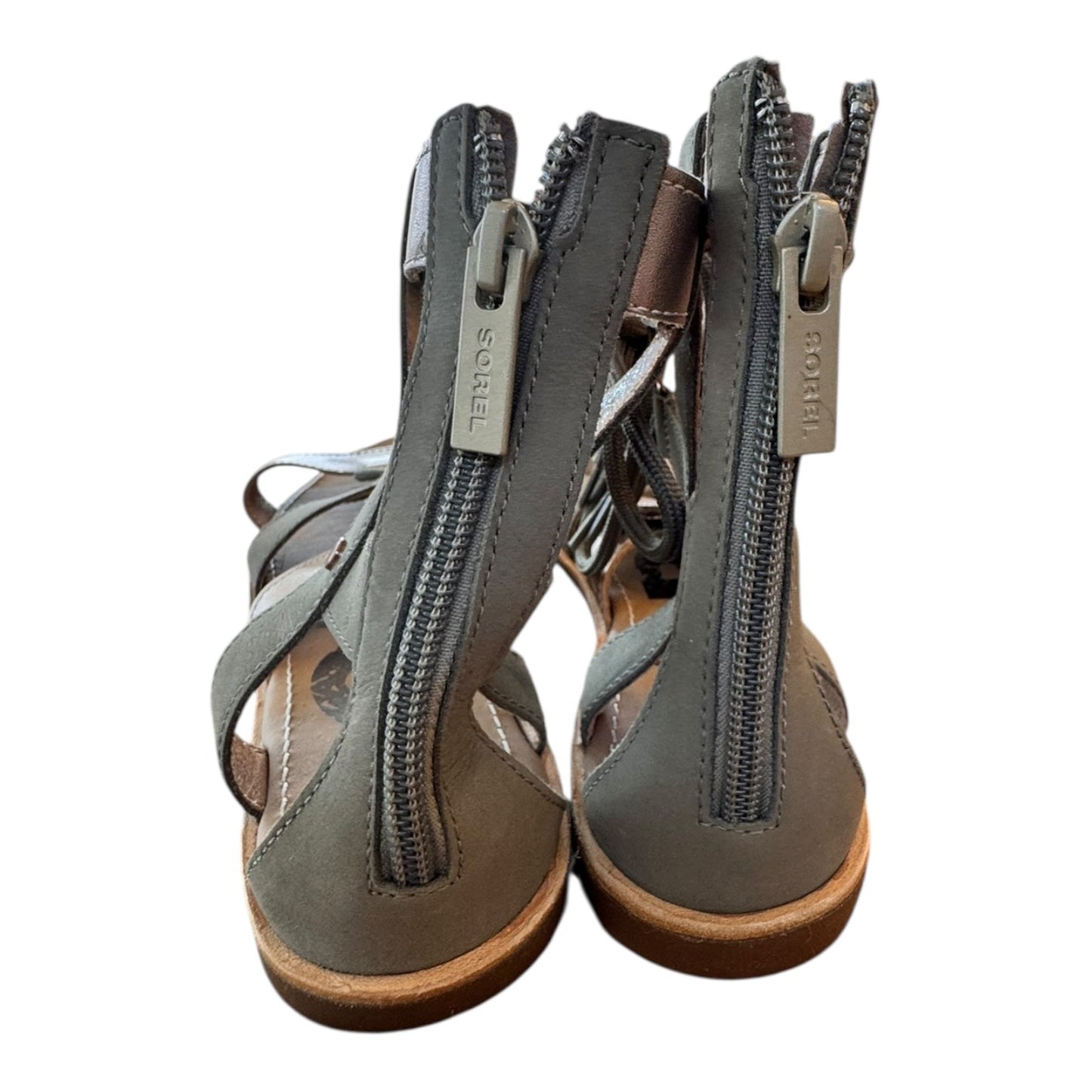 Sandals Designer By Sorel In Green, Size:8.5