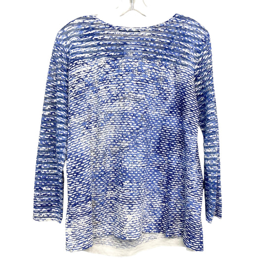 Top Ls By Nic + Zoe In Blue & White, Size:M