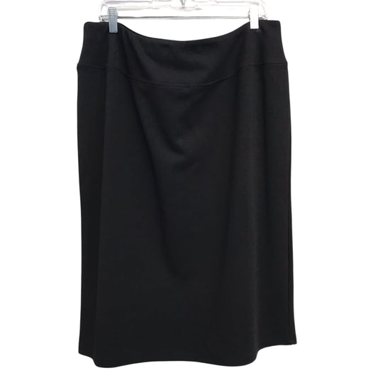 Skirt Midi By ZM In Black, Size:3X