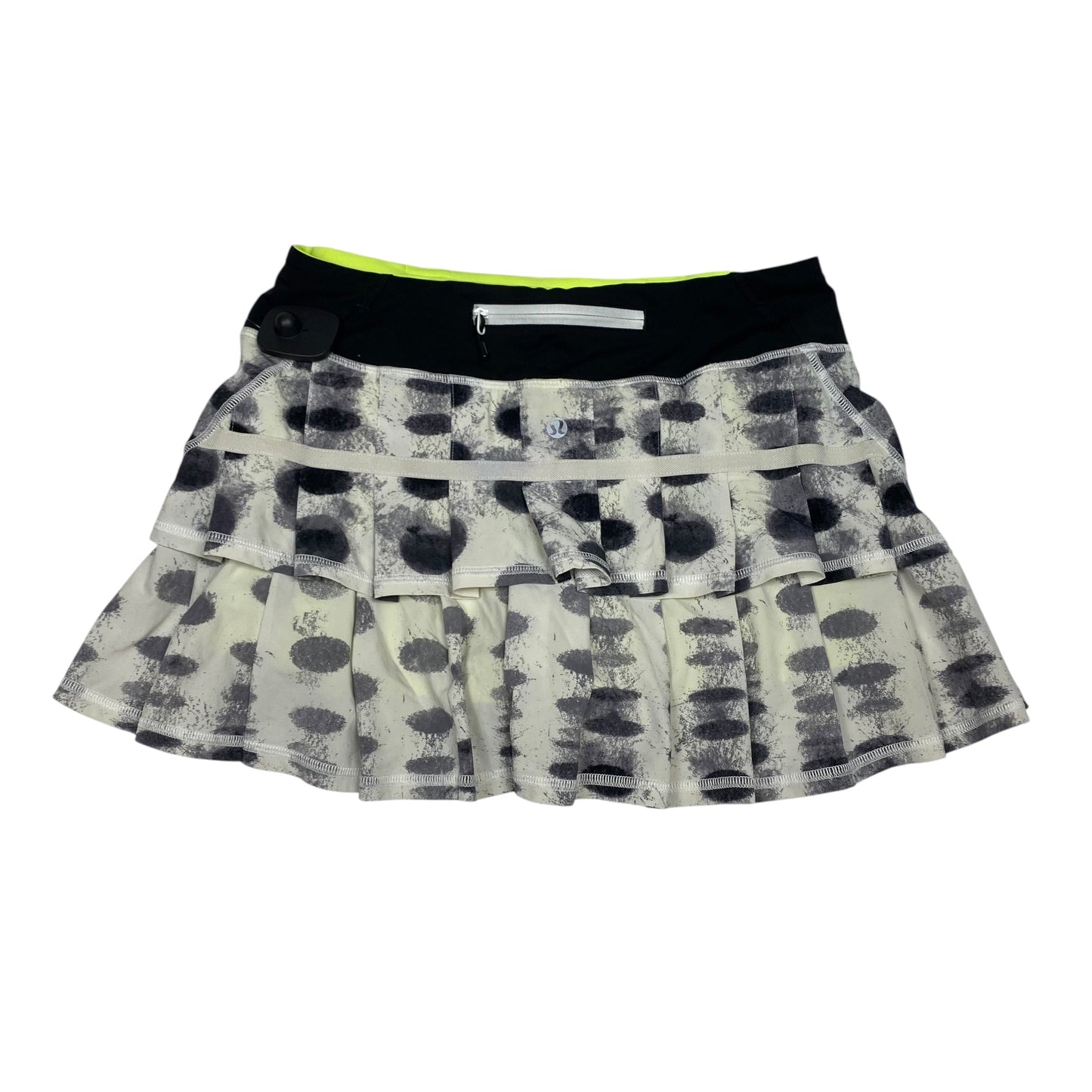 Athletic Skort By Lululemon In Black & Green, Size:S