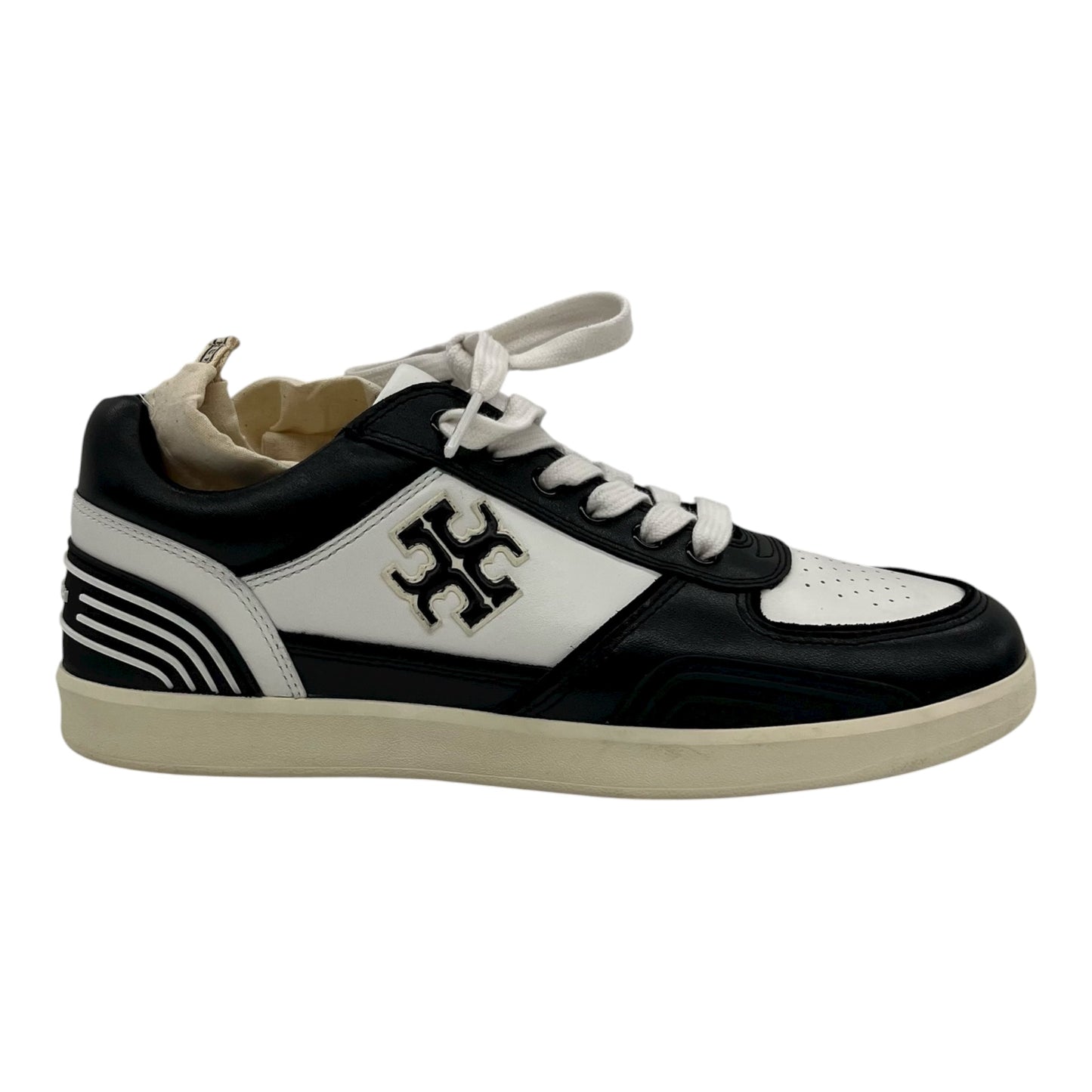 Shoes Designer By Tory Burch In Black & White, Size:9