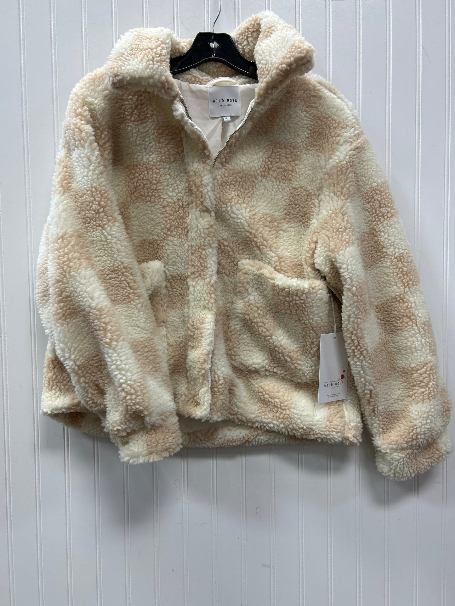 Jacket Fleece By Wild Rose In Tan, Size:S NWT