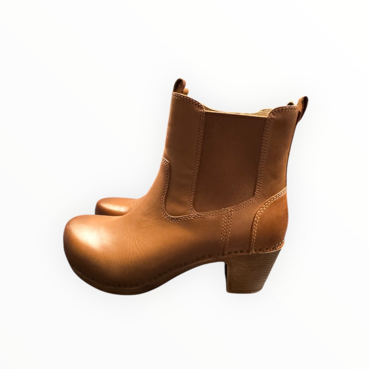 Boots Ankle Heels By Dansko In Brown, Size:9.5