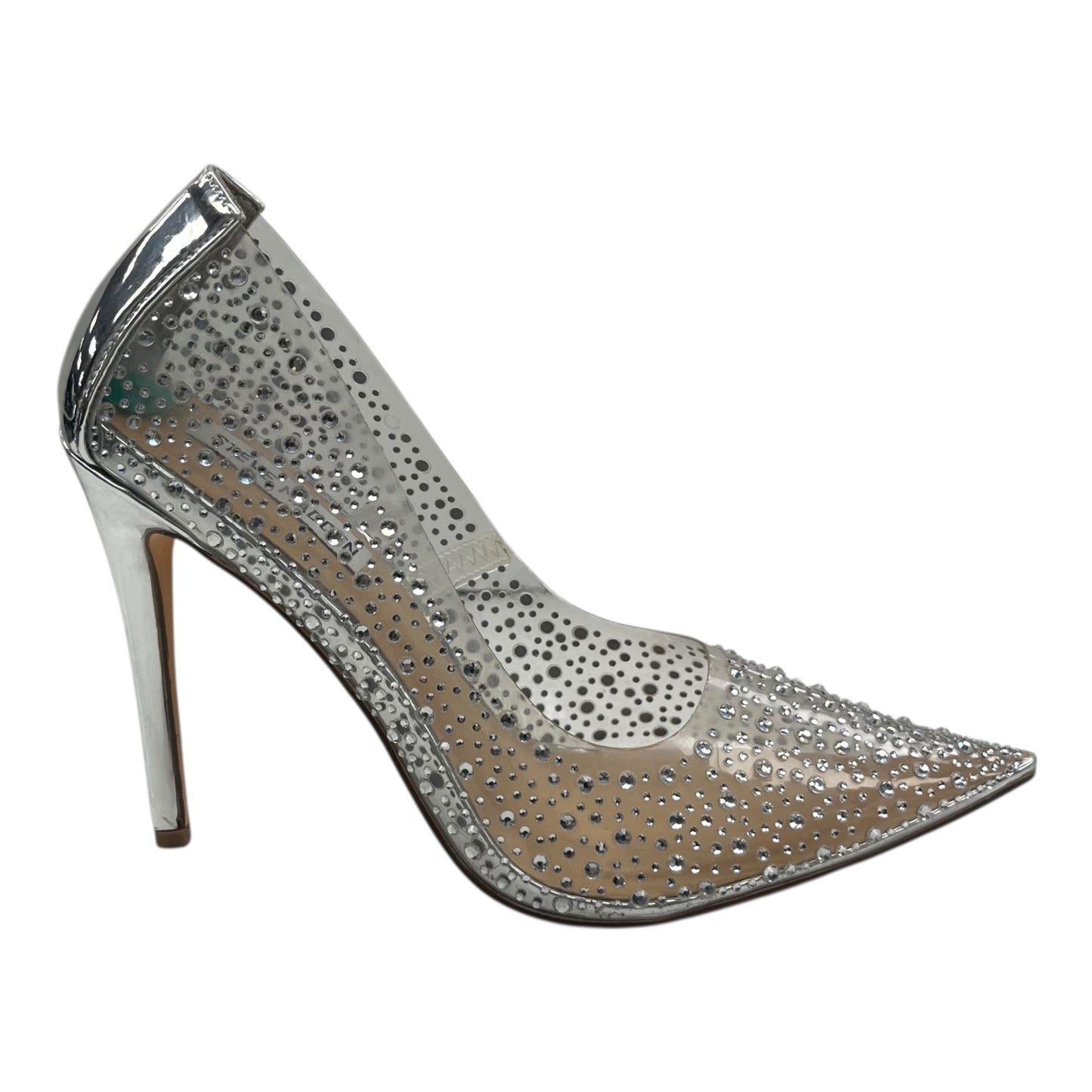 Shoes Heels Stiletto By Steve Madden In Silver, Size:8