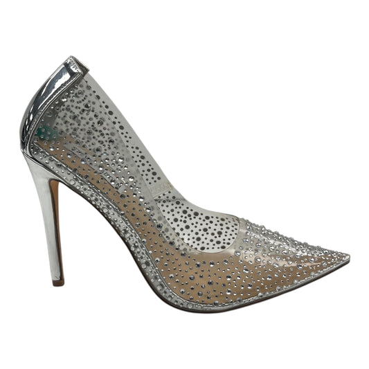 Shoes Heels Stiletto By Steve Madden In Silver, Size:8