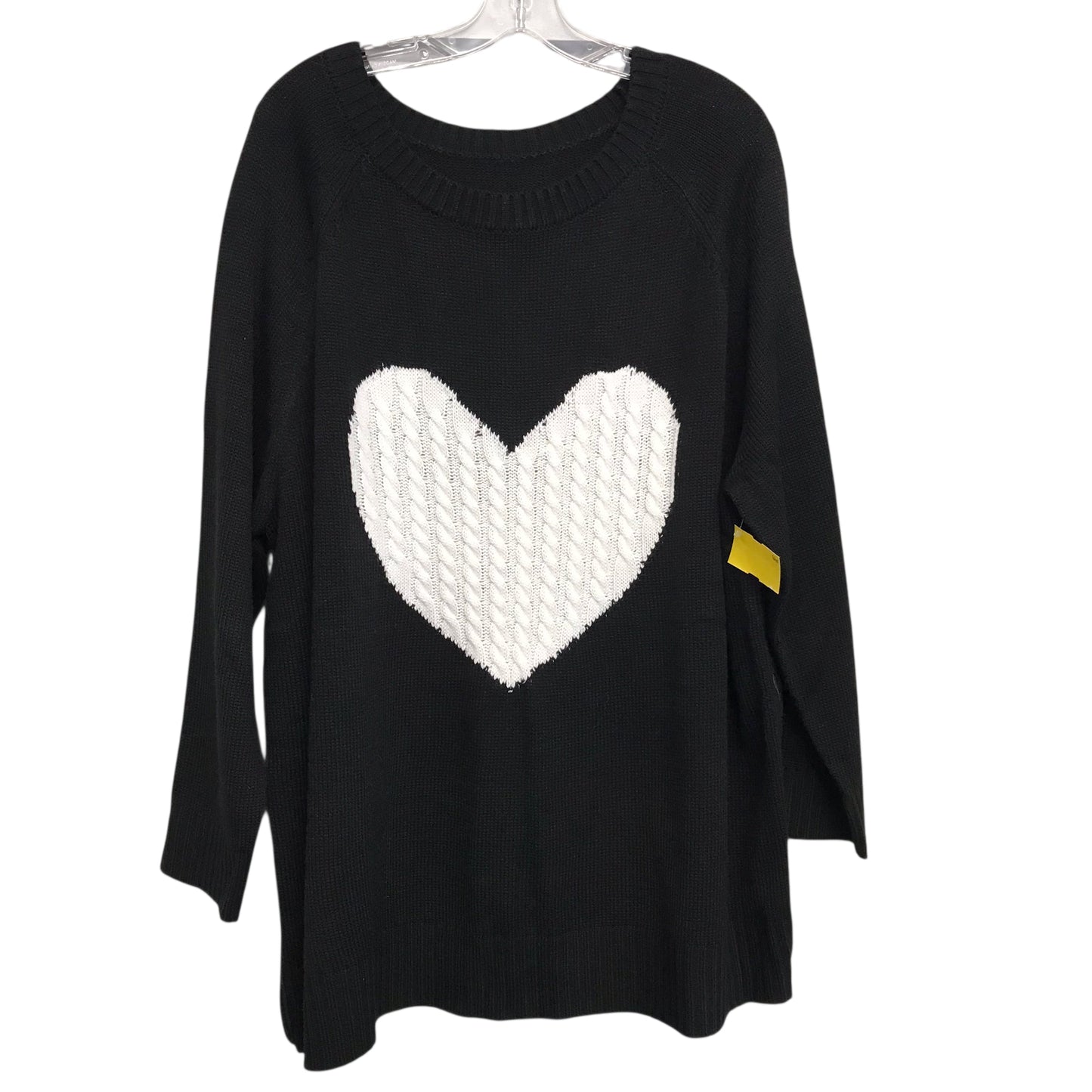 Sweater By Bloomchic In Black & White, Size:1X