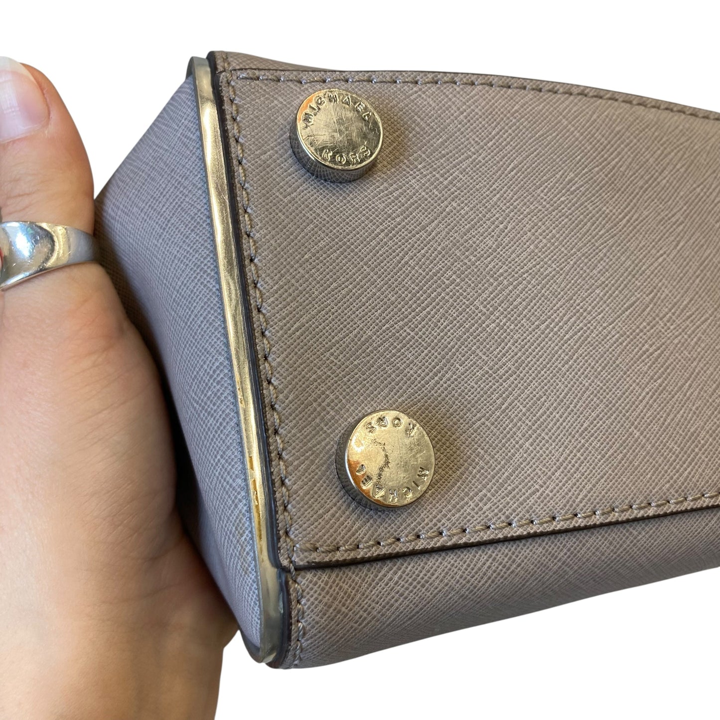 Handbag Designer By Michael Kors In Grey, Size:Medium