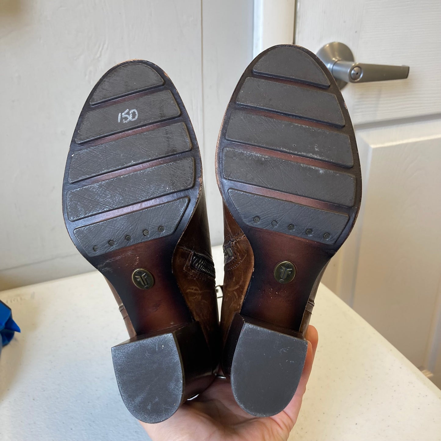 Boots Designer By Frye In Brown, Size:6.5