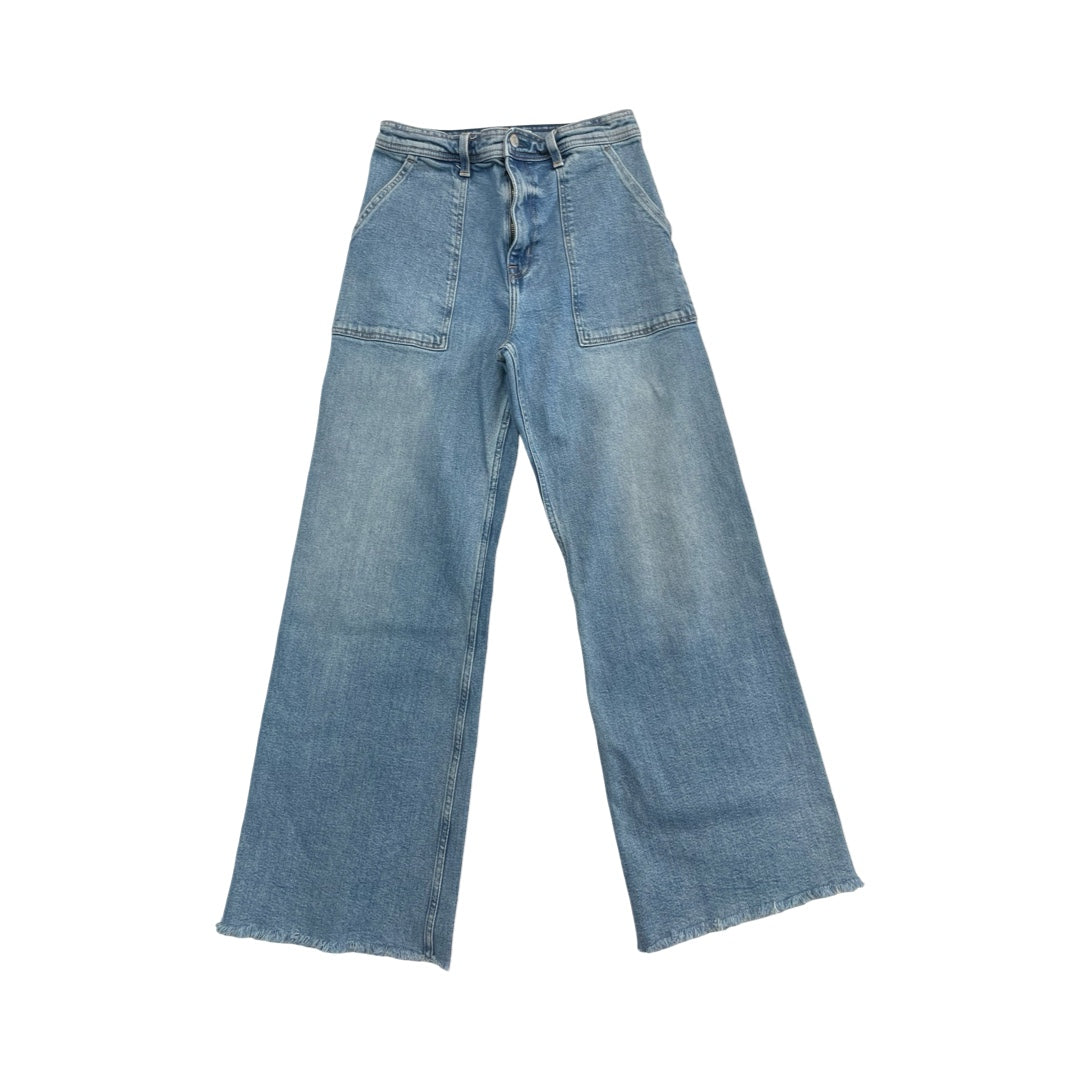 Jeans Wide Leg By Pistola In Blue Denim, Size:6