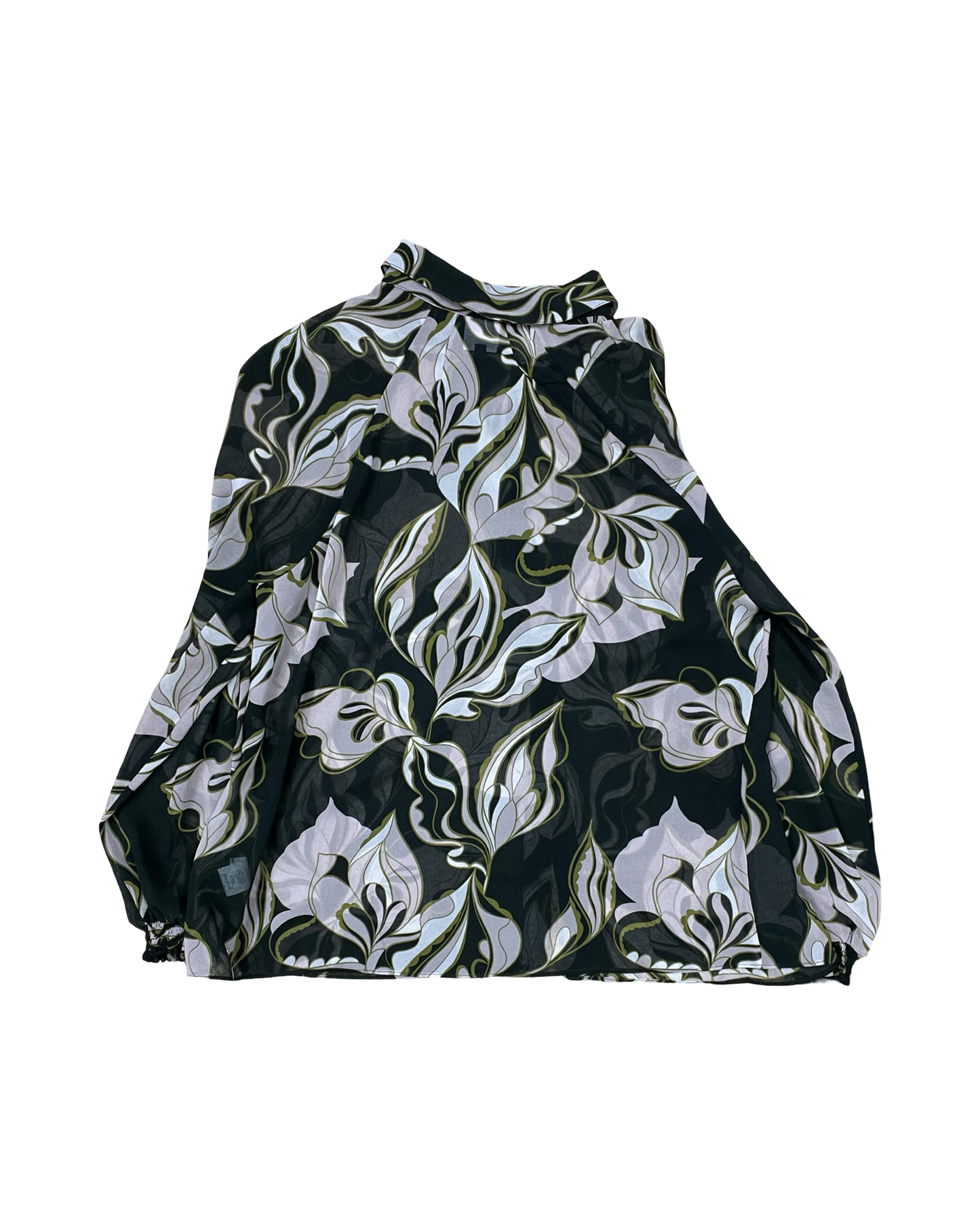 Blouse Ls By Cabi In Black & Green, Size:L