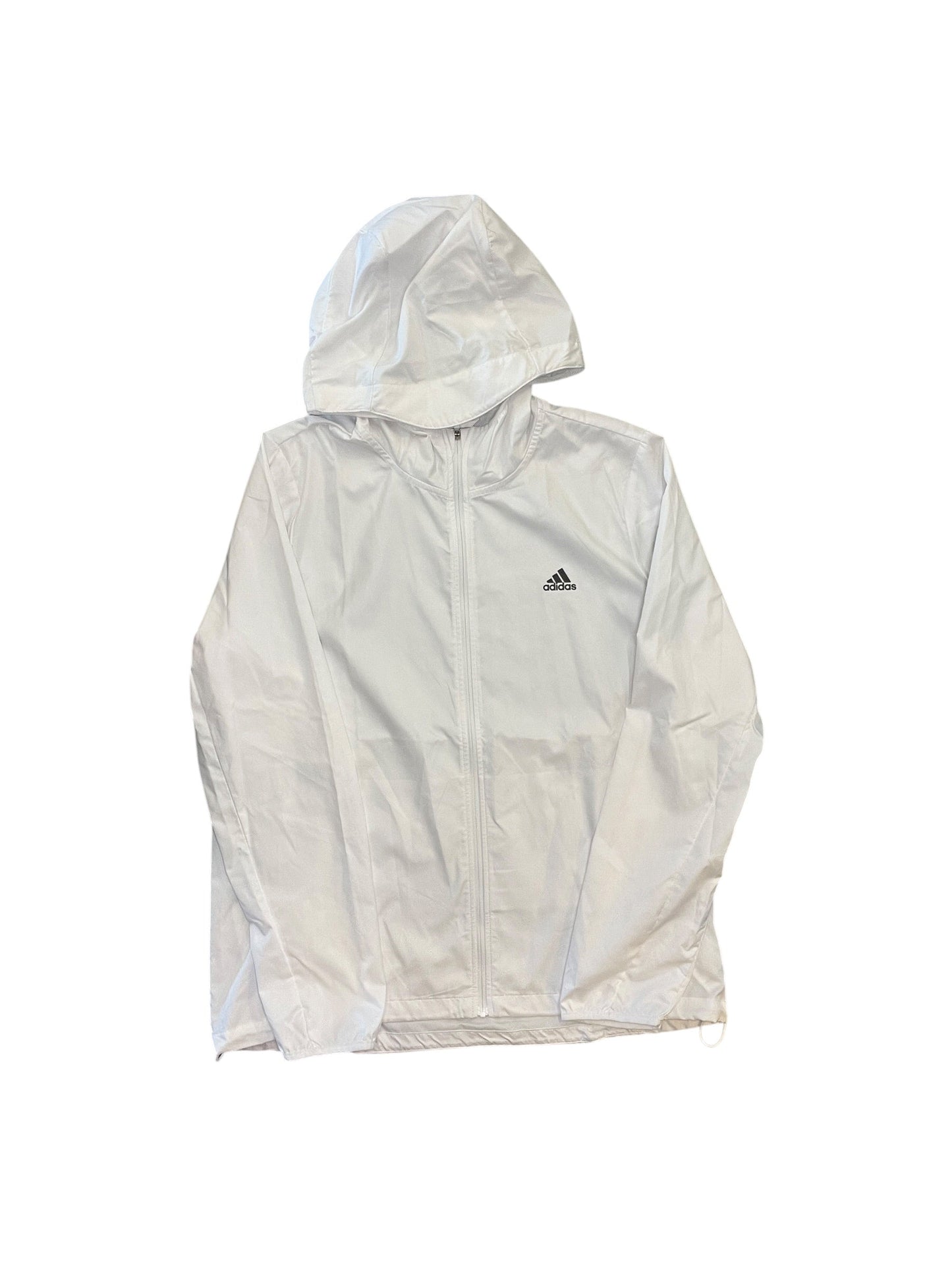 Athletic Jacket By Adidas In White, Size:M