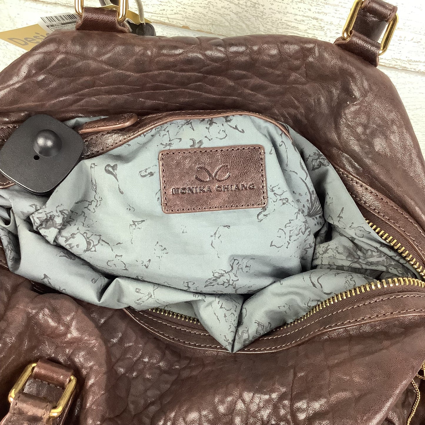Handbag Leather By Cmb, Size: Medium