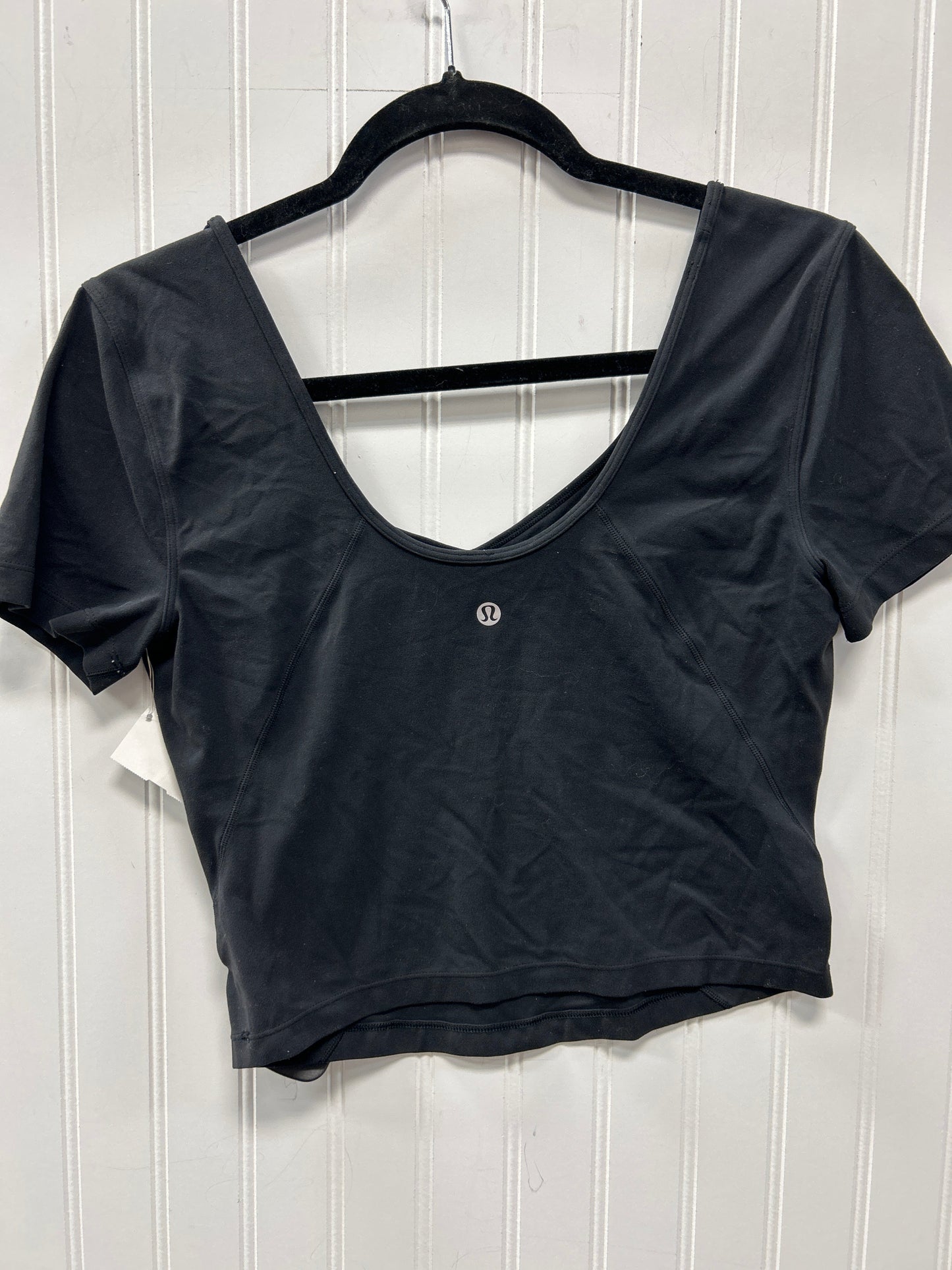 Athletic Top Ss By Lululemon In Black, Size:S